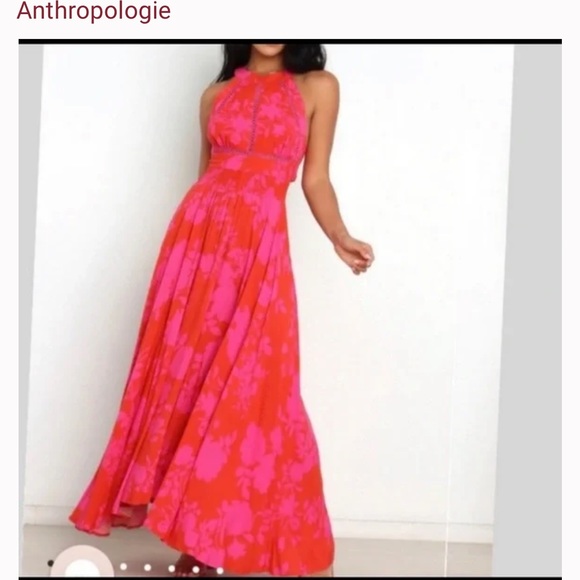 Anthropologie Dresses & Skirts - Abel The Label Charlotte Maxi Dress Lilac/Red Anthropologie revolve